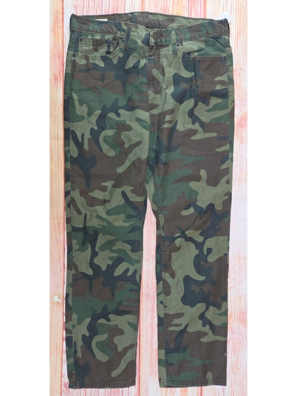 Levis Mens 511 Slim Fit Camouflage Pants 34x30 NWT Green Camo
